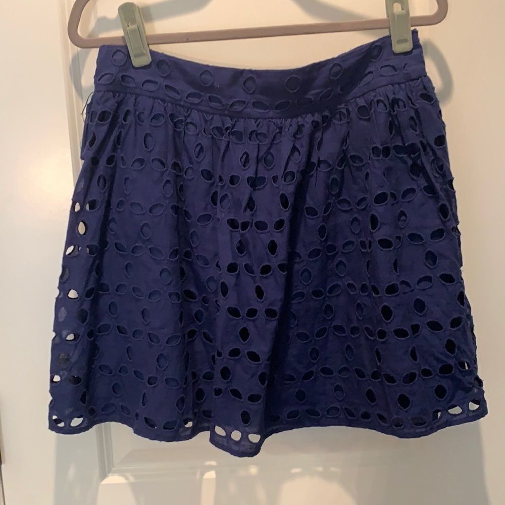 Aqua navy skirt with cutouts